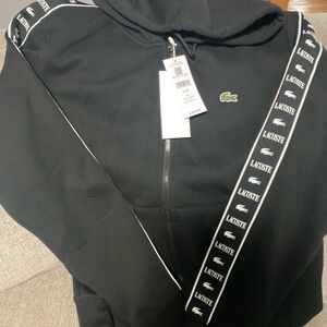 Lacoste Black Sweatshirt with Iconic Logo